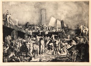 Fronte del fiume, 1923-24 da George Wesley Bellows